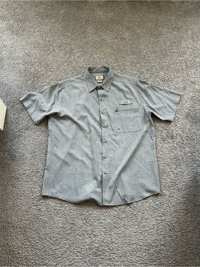 Hook & Tackle Men's Short Sleeve Button-Up Shirt Fishing Shirt